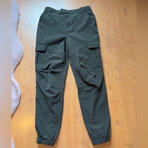 Pink Bomb Mens Cargo Jogger Pants Size M Moss Green Color Nylon Blend